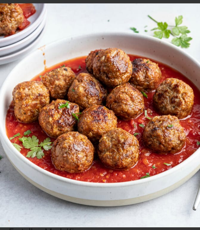 Rinderbällchen/Frikadellen in Tomatensauce